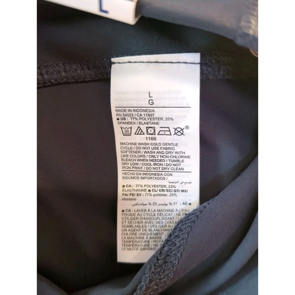 New W Tags Old Navy Hi Rise Powder Soft Leggings Sz Large Blue Full Length $35 - Picture 6 of 6